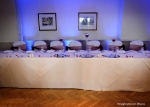 Blue Mood Lighting behind top table